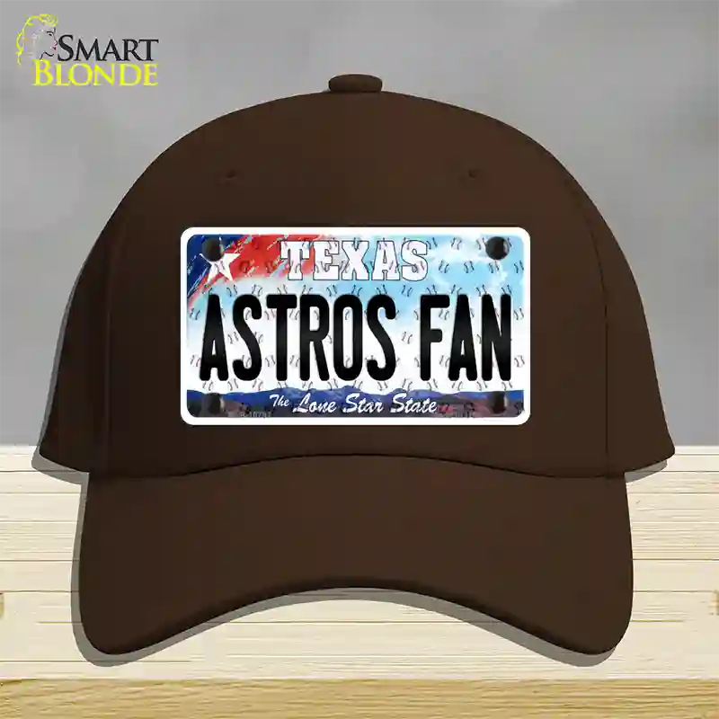 Astros Fan Texas Novelty License Plate Hat Cotton / Dark Brown