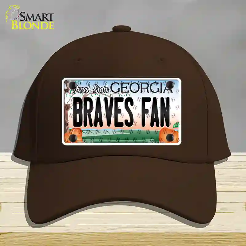 Braves Fan Georgia Novelty License Plate Hat Cotton / Dark Brown