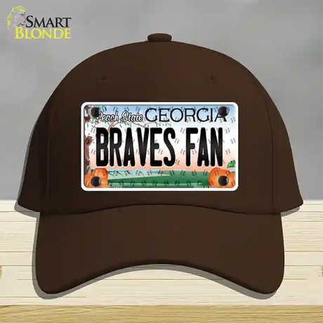 Braves Fan Georgia Novelty License Plate Hat Cotton / Dark Brown