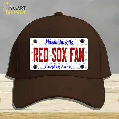 Red Sox Fan Massachusetts Novelty License Plate Hat Cotton / Dark Brown