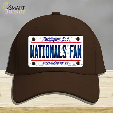 Nationals Fan Washington DC Novelty License Plate Hat Cotton / Dark Brown