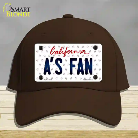 As Fan California Novelty License Plate Hat Cotton / Dark Brown