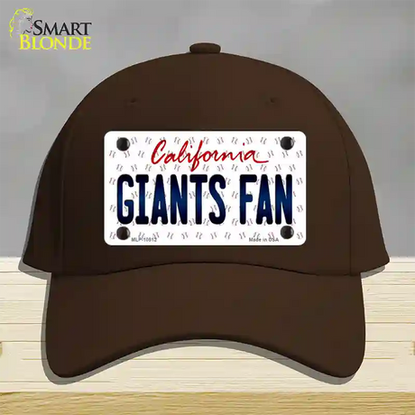 Giants Fan California Novelty License Plate Hat Cotton / Dark Brown