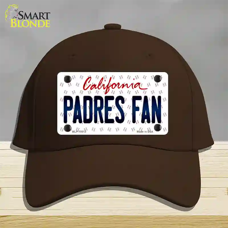 Padres Fan California Novelty License Plate Hat Cotton / Dark Brown