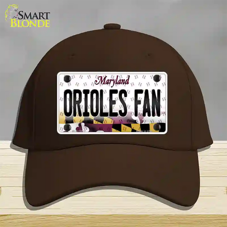 Orioles Fan Maryland Novelty License Plate Hat Cotton / Dark Brown