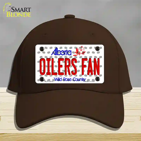 Oilers Fan Alberta Novelty License Plate Hat Cotton / Dark Brown