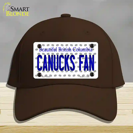 Canucks Fan British Columbia Novelty License Plate Hat Cotton / Dark Brown