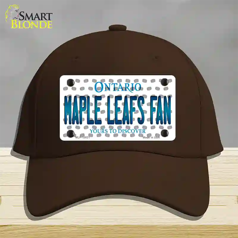 Maple Leafs Fan Ontario Novelty License Plate Hat Cotton / Dark Brown