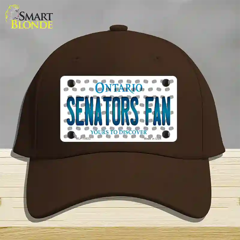 Senators Fan Ontario Novelty License Plate Hat Cotton / Dark Brown