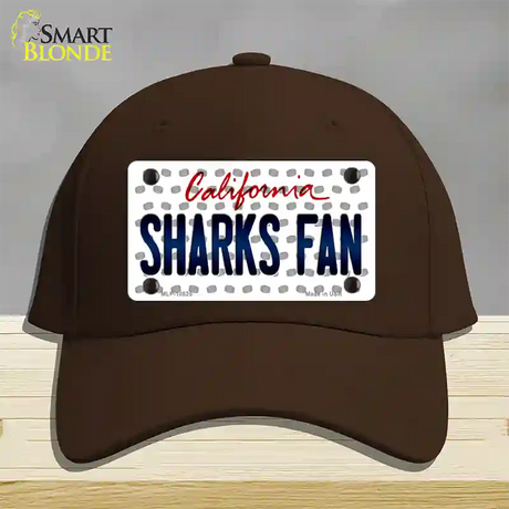 Sharks Fan California Novelty License Plate Hat Cotton / Dark Brown