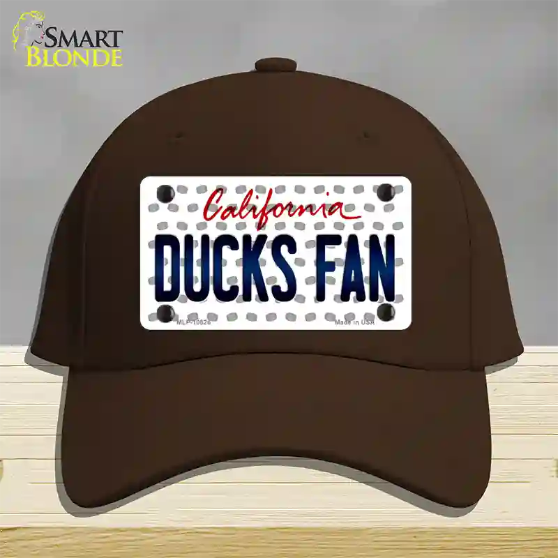 Ducks Fan California Novelty License Plate Hat Cotton / Dark Brown