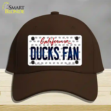 Ducks Fan California Novelty License Plate Hat Cotton / Dark Brown