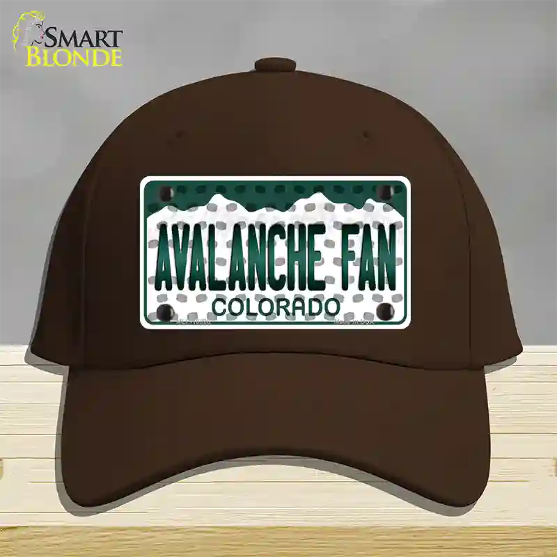 Avalanche Fan Colorado Novelty License Plate Hat Cotton / Dark Brown