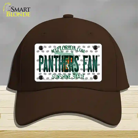 Panthers Fan Florida Novelty License Plate Hat Cotton / Dark Brown