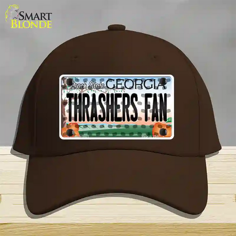 Thrashers Fan Georgia Novelty License Plate Hat Cotton / Dark Brown