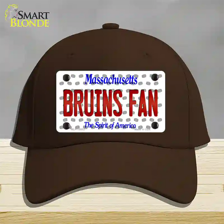 Bruins Fan Massachusetts Novelty License Plate Hat Cotton / Dark Brown