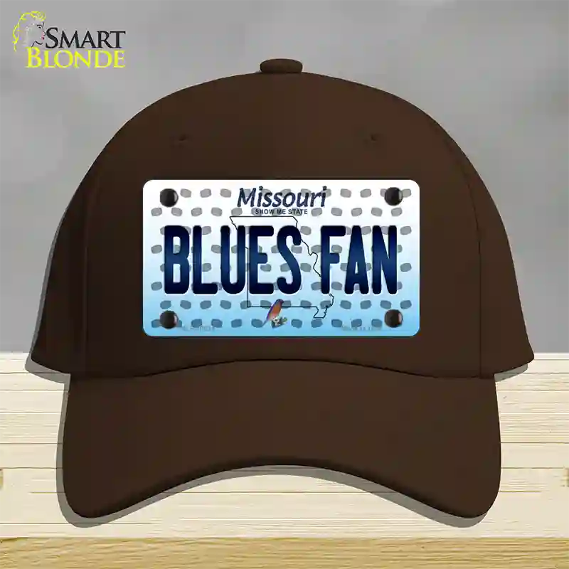 Blues Fan Missouri Novelty License Plate Hat Cotton / Dark Brown