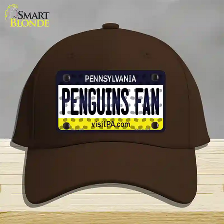 Penguins Fan Pennsylvania Novelty License Plate Hat Cotton / Dark Brown