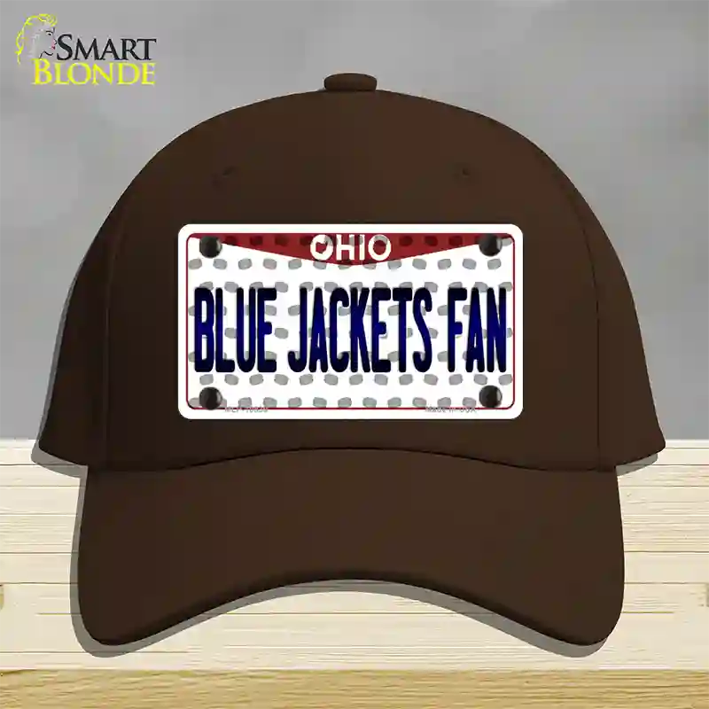 Blue Jackets Fan Ohio Novelty License Plate Hat Cotton / Dark Brown