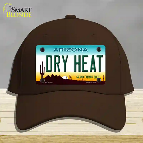 Dry Heat Arizona Novelty License Plate Hat Cotton / Dark Brown