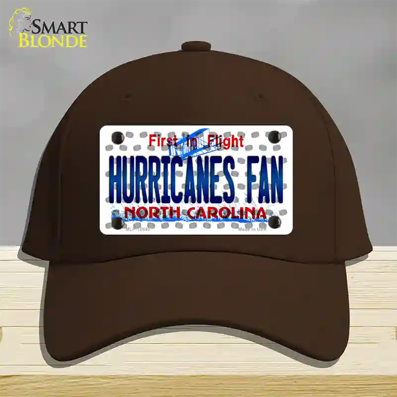 Hurricanes Fan North Carolina Novelty License Plate Hat Cotton / Dark Brown