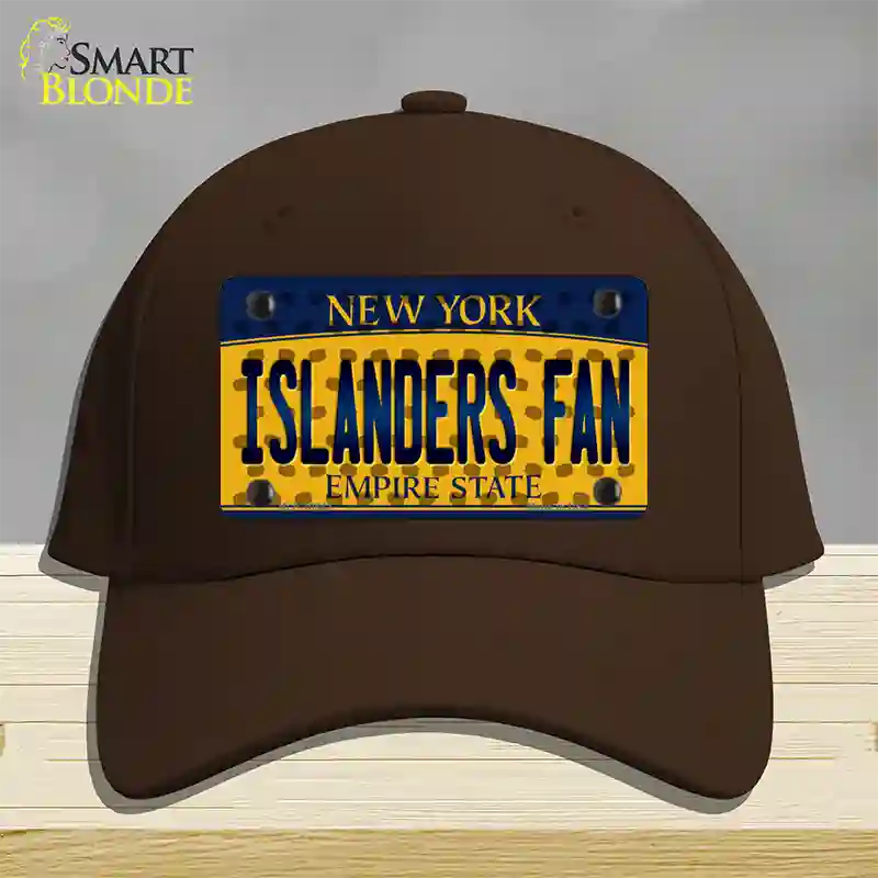 Islanders Fan New York Novelty License Plate Hat Cotton / Dark Brown