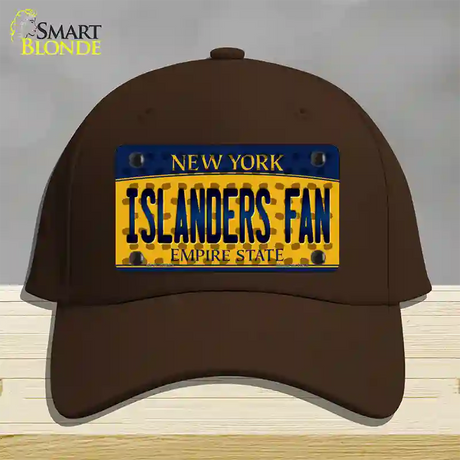 Islanders Fan New York Novelty License Plate Hat Cotton / Dark Brown