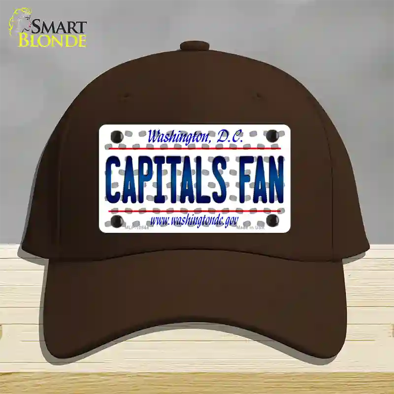 Capitals Fan Washington DC Novelty License Plate Hat Cotton / Dark Brown