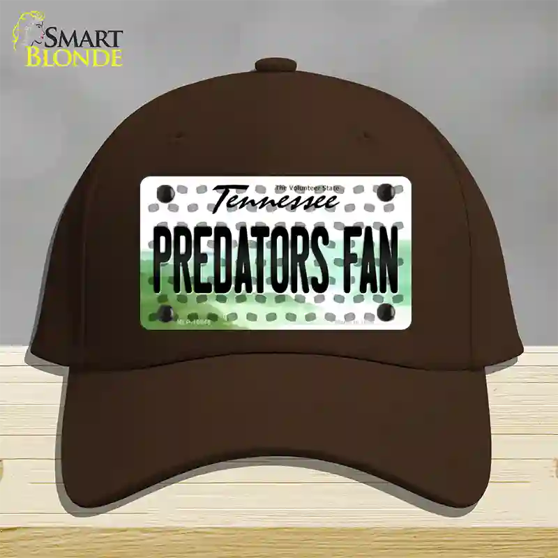 Predators Fan Tennessee Novelty License Plate Hat Cotton / Dark Brown