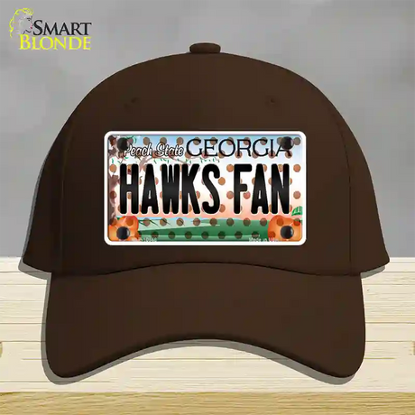 Hawks Fan Georgia Novelty License Plate Hat Cotton / Dark Brown