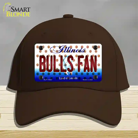 Bulls Fan Illinois Novelty License Plate Hat Cotton / Dark Brown