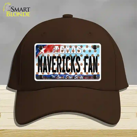 Mavericks Fan Texas Novelty License Plate Hat Cotton / Dark Brown