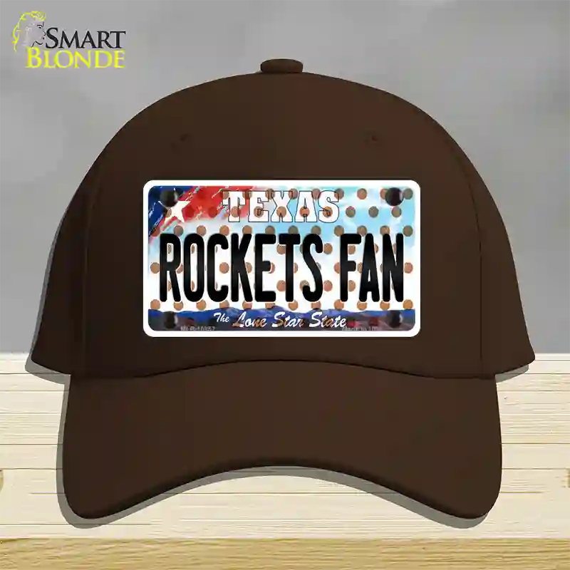 Rockets Fan Texas Novelty License Plate Hat Cotton / Dark Brown