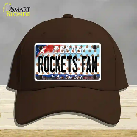 Rockets Fan Texas Novelty License Plate Hat Cotton / Dark Brown