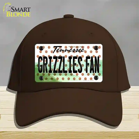 Grizzlies Fan Tennessee Novelty License Plate Hat Cotton / Dark Brown