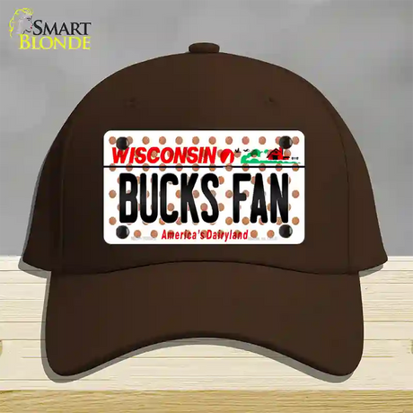 Bucks Fan Wisconsin Novelty License Plate Hat Cotton / Dark Brown