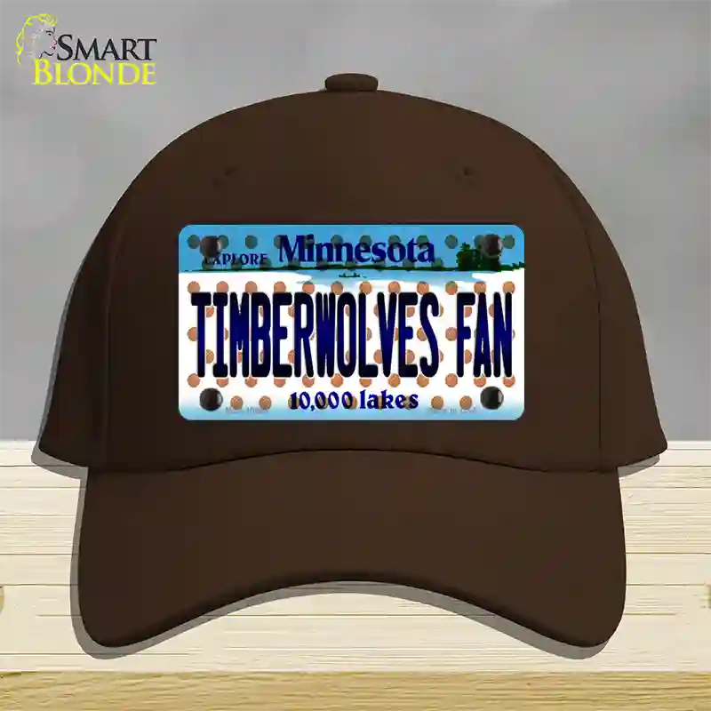 Timberwolves Fan Minnesota Novelty License Plate Hat Cotton / Dark Brown