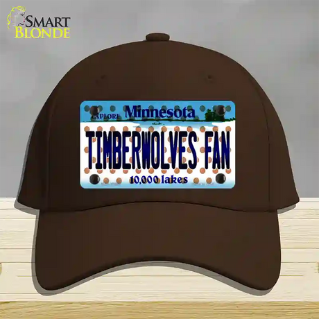 Timberwolves Fan Minnesota Novelty License Plate Hat Cotton / Dark Brown