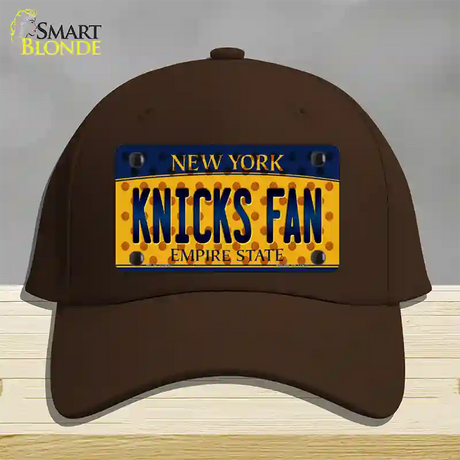 Knicks Fan New York Novelty License Plate Hat Cotton / Dark Brown