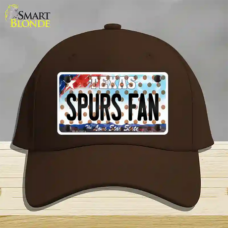 Spurs Fan Texas Novelty License Plate Hat Cotton / Dark Brown