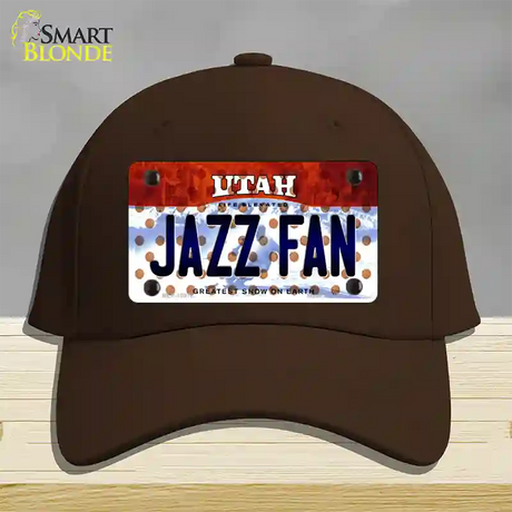 Jazz Fan Utah Novelty License Plate Hat Cotton / Dark Brown