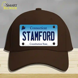 Stamford Connecticut Novelty License Plate Hat Cotton / Dark Brown