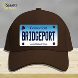 Bridgeport Connecticut Novelty License Plate Hat Cotton / Dark Brown