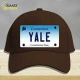 Yale Connecticut Novelty License Plate Hat Cotton / Dark Brown