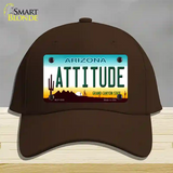 Arizona Attitude Novelty License Plate Hat Cotton / Dark Brown