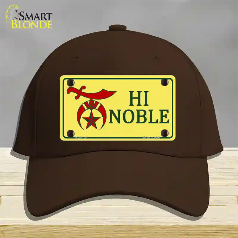 High Noble Novelty License Plate Hat Cotton / Dark Brown