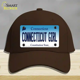 Connecticut Girl Connecticut Novelty License Plate Hat Cotton / Dark Brown