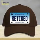 Retired Connecticut Novelty License Plate Hat Cotton / Dark Brown