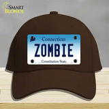 Zombie Connecticut Novelty License Plate Hat Cotton / Dark Brown