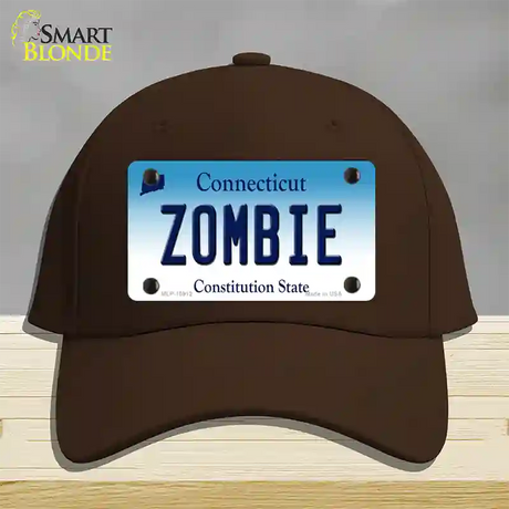 Zombie Connecticut Novelty License Plate Hat Cotton / Dark Brown